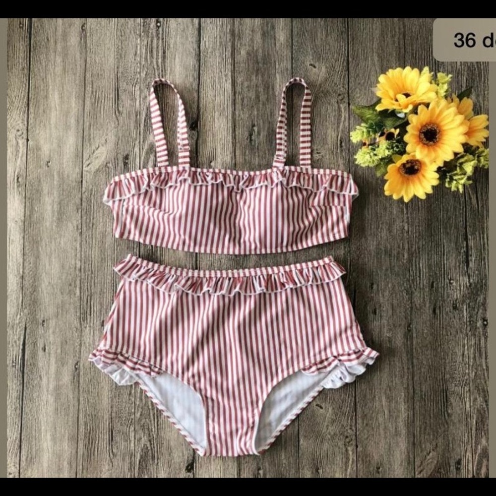 Two pieces strips bikini🧡